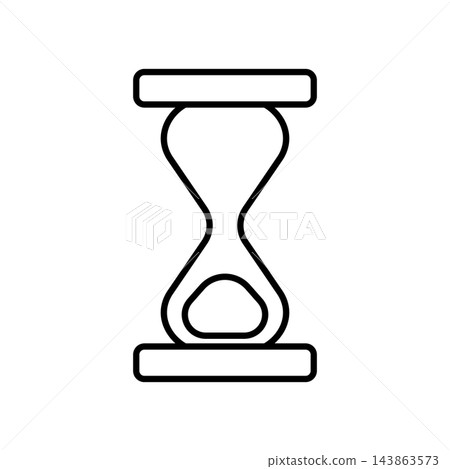 An hourglass icon showing the sand having completely fallen to the bottom. An hourglass icon showing the sand having completely fallen to the bottom. 143863573