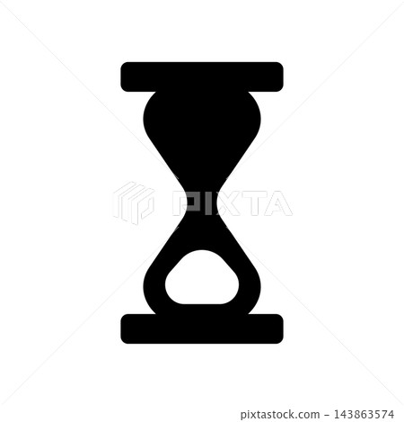 An hourglass icon showing the sand having completely fallen to the bottom. An hourglass icon showing the sand having completely fallen to the bottom. 143863574