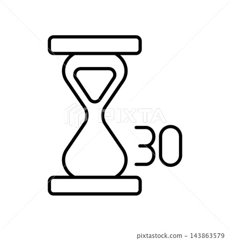 An hourglass icon indicating a 30-second time limit. An hourglass icon indicating a 30-second time limit. 143863579