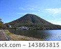 Lake Haruna and the colorful Mount Haruna 143863815