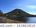Lake Haruna and the colorful Mount Haruna 143863816