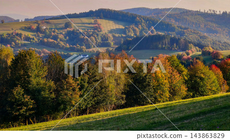 Autumn Landscape in White Carpathians Mountains, Czech Republic 143863829