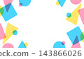 Geometric pattern frame, background, pop design, 16:9 aspect ratio. 143866026