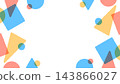 Geometric pattern frame, background, pop design, 16:9 aspect ratio. 143866027