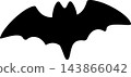 蝙蝠剪影圖 143866042