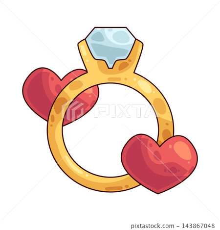 Illustration of Engagement Ring Illustration of Engagement Ring 143867048