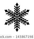 Black simple snowflake illustration 143867198