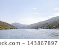 Cruise ship traveling along the douro river in portugal 143867897