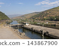 Crestuma-lever dam lock on the douro river in portugal 143867900