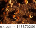 Sprouting seeds beginning germination on moist substrate 143870280