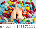 Lung human model with pill drug treatment. 143871111
