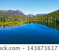 Scenic nature of popular hiking Cooper lake. Cooper lake with mountain landscape. Landscape of Cooper lake mountain. Nature landscape. Cooper Lake in Washington Cascade Mountains. Scenic beauty 143871617