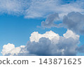 Sky clouds background. Air clouds in the blue sky. blue sky backdrop with the clouds. Sky Clouds Wallpaper. 143871625