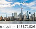 skyline of New York City, United States, USA. NYC landmarks. Amazing panorama view of New York city skyline and skyscraper at sunset. Beautiful view in Manhattan. 143871626