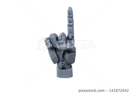 Robot Hand Pointing Up, Index Finger Gesture Robot Hand Pointing Up, Index Finger Gesture 143872042