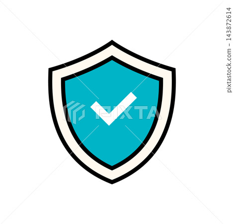 Security and protection shield icon Security and protection shield icon 143872614