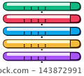 亮面圖案藥丸形文字框，5色套裝 143872991