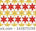 A holly leaf snowflake that can be connected seamlessly. 143873199