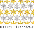 A holly leaf snowflake that can be connected seamlessly. 143873203