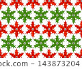 A holly leaf snowflake that can be connected seamlessly. 143873204