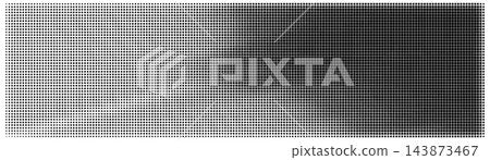 Halftone square pixel abstract wave texture. Monochrome digital tech grid pattern with fading gradient. Halftone square pixel abstract wave texture. Monochrome digital tech grid pattern with fading gradient. 143873467