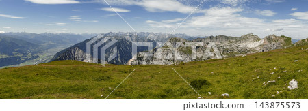 Panoramic mountain view, Rofan, Tyrol, Austria Panoramic mountain view, Rofan, Tyrol, Austria 143875573