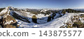 Panoramic landscape view, Seekarkreuz mountain, Bavaria, Germany 143875577