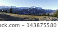 Panoramic landscape view, Zugspitze mountain, Bavaria, Germany 143875580