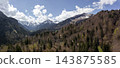 Panoramic view, lake Freibergsee, Bavaria, Germany 143875585