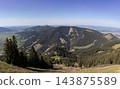 Panoramic landscape view, Laber mountain, Bavaria, Germany 143875589