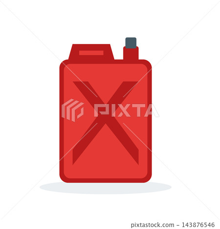 Red jerrycan fuel canister, gasoline can for petrol storage Red jerrycan fuel canister, gasoline can for petrol storage 143876546