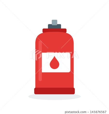 Red LPG gas cylinder, propane tank and cooking gas price 143876567