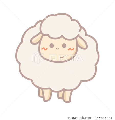 一幅可愛、簡潔、輕鬆的綿羊角色插畫,獻給羊年。 一幅可愛、簡潔、輕鬆的綿羊角色插畫,獻給羊年。 143876883