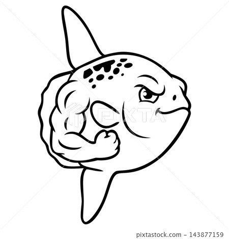 mola-mola fish mascot logo mola-mola fish mascot logo 143877159