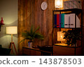 Comfortable and stylish home workspace. Elegant desk space with functional accessories. An inviting and fashionable office corner designed for efficiency and visual allure 143878503