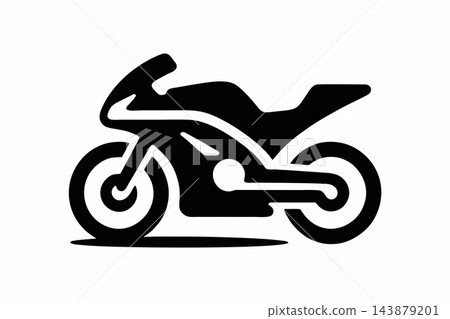 Modern Sport Bike Motorcycle Silhouette Icon Modern Sport Bike Motorcycle Silhouette Icon 143879201