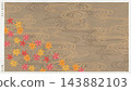 Stylish Japanese modern washi paper featuring a woodblock print-style depiction of the traditional Japanese "Tatsutagawa" pattern. 143882103