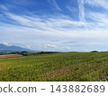 Kamifurano Town, Hokkaido: A straight road running through the hills and breathtaking scenery with its ups and downs. 143882689