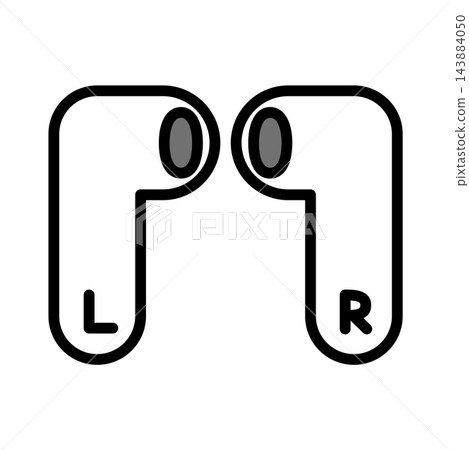 Illustration of wireless earphone 143884050