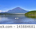 [Yamanashi Prefecture] Summer view of Mt. Fuji from the beach of Yamanakako Hirano 143884681