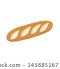 Delicious-looking bread: baguette, French bread 143885167