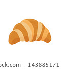 An illustration of a croissant with plenty of butter. 143885171