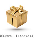Gift box illustration present realistic 143885243