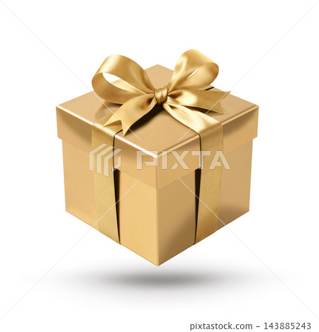 Gift box illustration present realistic Gift box illustration present realistic 143885243