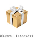 Gift box illustration present realistic 143885244