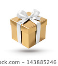 Gift box illustration present realistic 143885246