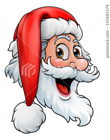 Santa Claus Father Christmas Face Cartoon Santa Claus Father Christmas Face Cartoon 143885374
