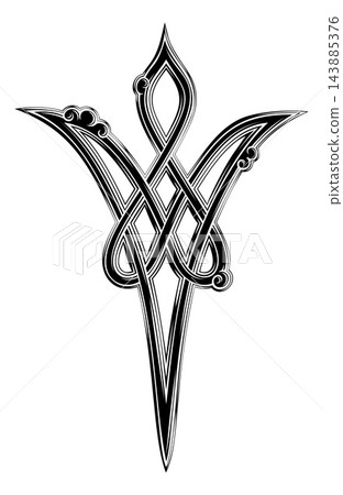 Ornament Knot Symbol Line Art Design Pattern Ornament Knot Symbol Line Art Design Pattern 143885376