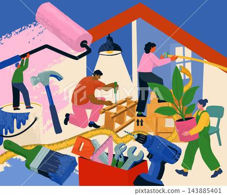 DIY Home Renovation Repair Tool Improvement Design DIY Home Renovation Repair Tool Improvement Design 143885401