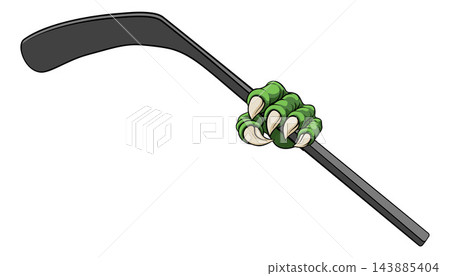 Ice Hockey Stick Claw Cartoon Monster Animal Hand Ice Hockey Stick Claw Cartoon Monster Animal Hand 143885404